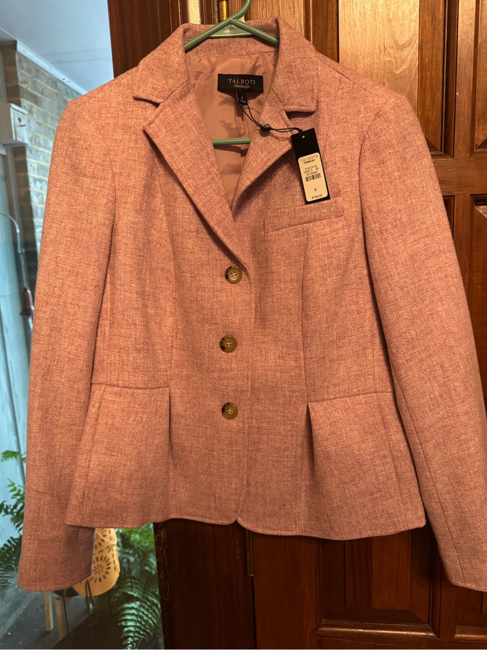 Talbots Wool Blazer NWT pink sz 8